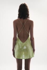 IBIZA Chartreuse - Sequin Mini Dress