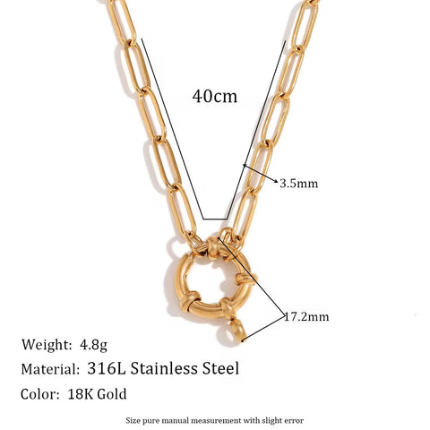 Fashion Jewelry Necklaces Gold Plated Chain Necklace for Man Women Stainless Steel Choker