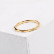 New Minimalist Fine Spire Gold Plated Tungsten Facet Rings for Women