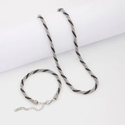 High Quality 316L Stainless Steel Two-Tone Necklace Elegant Fashion Trendy Collar Jewelry 2024 NEW