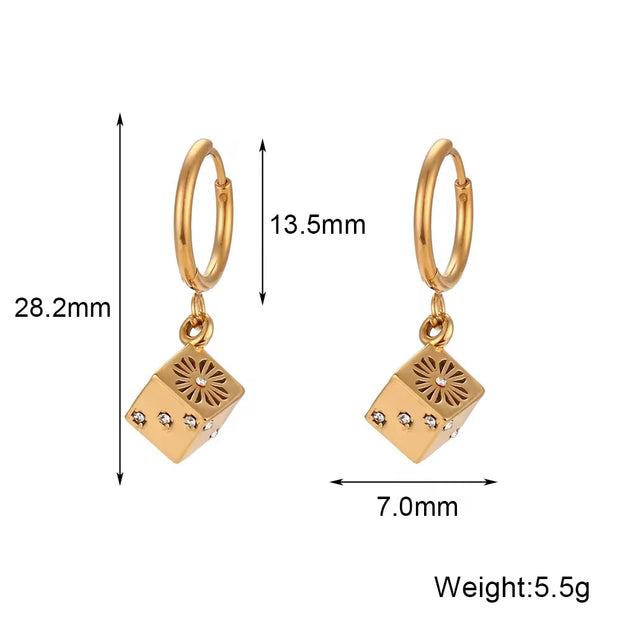 Trendy Earrings Gold Plated Jewelry Set Stainless Steel Fashion Jewelry Earrings Wholesale