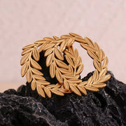 Gold Plated Stud Earrings for Women Leaf Hoop Stainless Steel Jewelry Waterproof Women Jewelry