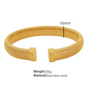 JEWELRY SZ43-4 Hot Selling Stacking Fashion Opening Adjustable Bracelet Stretchy Snake Bone Chain Bangle