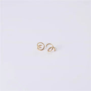 Handmade PVD 18K Gold Plated Spiral Gradient Linellae Earring Stainless Steel Wire Wrapped Jewelry