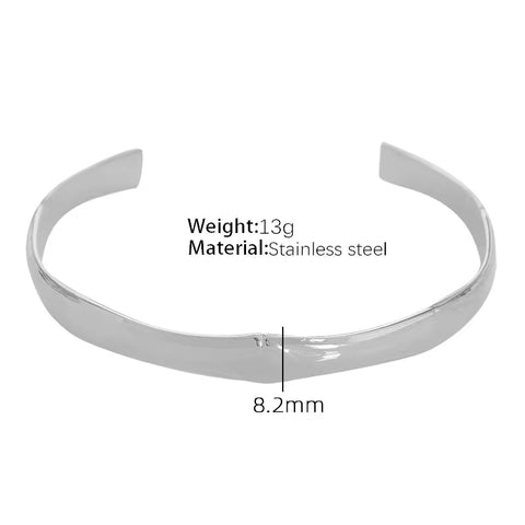 JEWELRY SZ29-35 2024 Fashion Stainless Steel Open Bangle Exaggerated Irregular Bangle