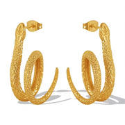 JEWELRY EH195 Korean Version of the Earrings Temperament Small Snake Hundred with Earrings Simple Gold-Plated 18K