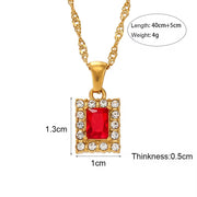 2024 Jewelry Trends Shining Zircon Pendant Necklace Colorful Christmas Jewelry Gift for Women