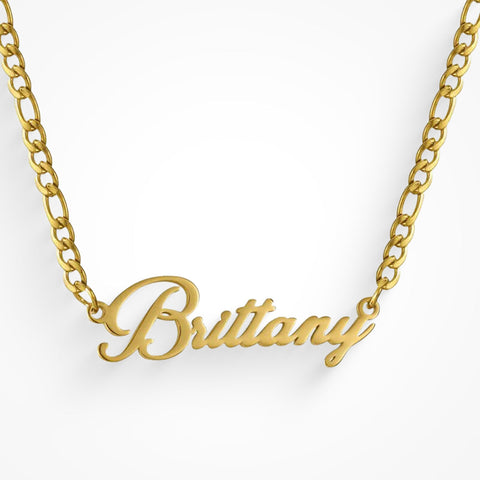 Custom/Personalized Nameplate Figaro Necklace