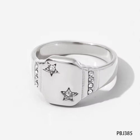 New Arrival Design Chunky Star Zircon North Star Rings Waterproof & Tarnish Free Stainless Steel Jewelry Rings