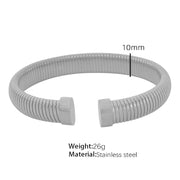 JEWELRY SZ43-4 Hot Selling Stacking Fashion Opening Adjustable Bracelet Stretchy Snake Bone Chain Bangle