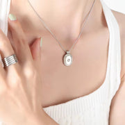 Non Tarnish Stainless Steel Jewelry Wholesale Zircon Pendant Link Chain Necklace