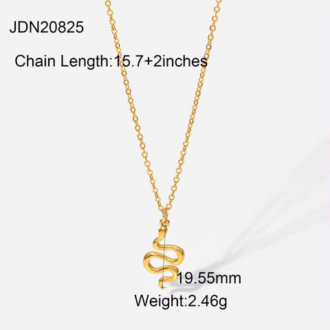 Popular Stainless Steel Link Chain Snake Pendant Necklace Jewelry Snake Pendant Necklace