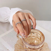 Fashion Simple Design 18K Real Gold Plating Stainless Steel Fashion Women Gold Rings