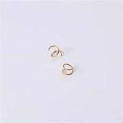 Handmade PVD 18K Gold Plated Spiral Gradient Linellae Earring Stainless Steel Wire Wrapped Jewelry