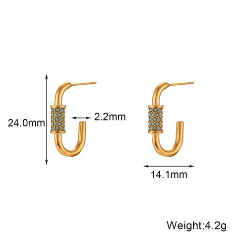 Trendy Earrings Gold Plated Jewelry Set Stainless Steel Fashion Jewelry Earrings Wholesale