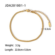 Chain Cross Double Layer Daity Anklet