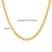 Waterproof Stainless Steel Thick Chain Layers Bead Snake Paperclip Cuban Chain Choker Necklace