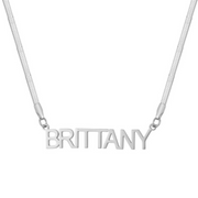 Custom/Personalized Herringbone Nameplate Necklace